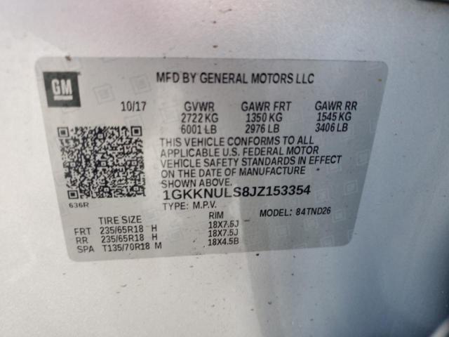2018 GMC ACADIA SLT 1GKKNULS8JZ153354