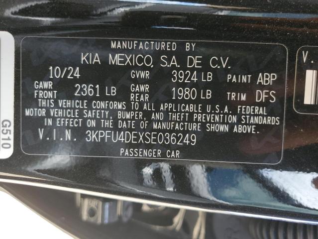 2025 KIA K4 EX 3KPFU4DEXSE036249
