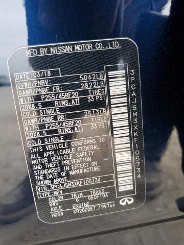 2019 INFINITI QX50 ESSENTIAL 3PCAJ5M3XKF105734