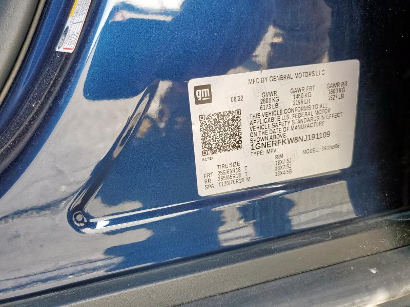 2022 CHEVROLET TRAVERSE L - 1GNERFKW8NJ191109