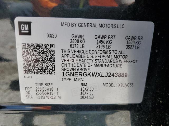 2020 CHEVROLET TRAVERSE L - 1GNERGKWXLJ243889