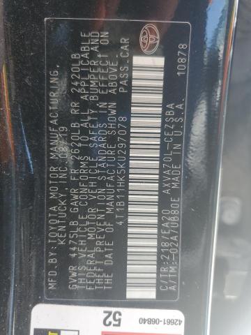 2019 TOYOTA CAMRY L - 4T1B11HK5KU297078