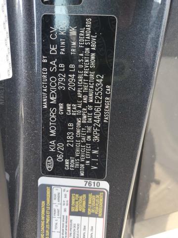 2020 KIA FORTE FE 3KPF24AD6LE255342