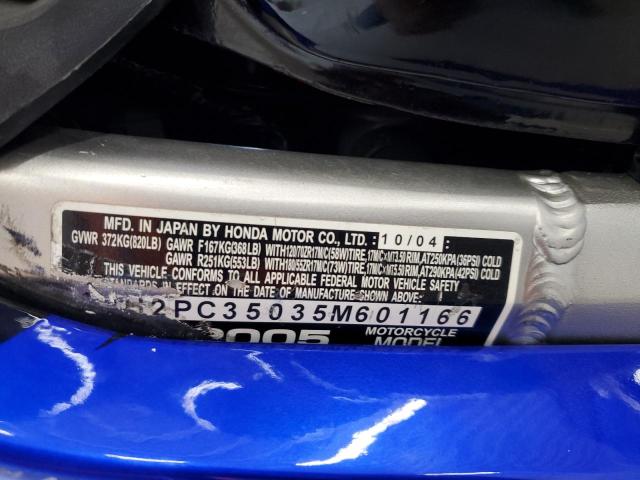 2005 HONDA CBR600 F4 JH2PC35035M601166