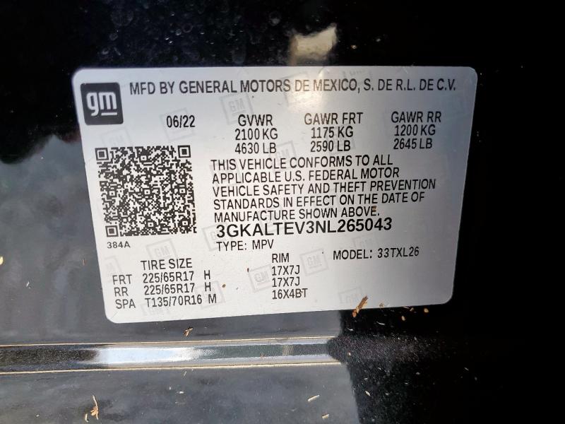 2022 GMC TERRAIN SLE 3GKALTEV3NL265043