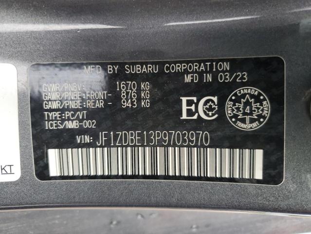 2023 SUBARU BRZ LIMITE JF1ZDBE13P9703970