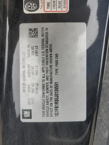 2018 CHEVROLET CAMARO LT 1G1FB1RS6J0139591