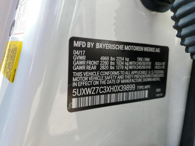 2017 BMW X3 SDRIVE2 - 5UXWZ7C3XH0X39899