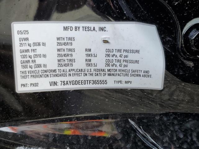 2026 TESLA MODEL Y 7SAYGDEE0TF365555