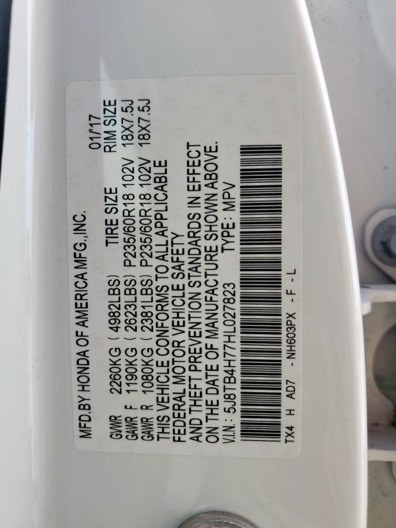 2017 ACURA RDX ADVANC 5J8TB4H77HL027823