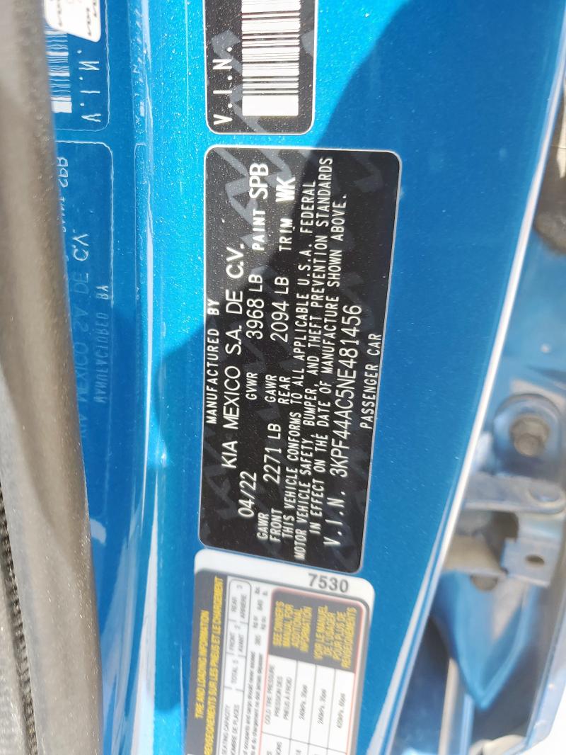 2022 KIA FORTE GT 3KPF44AC5NE481456