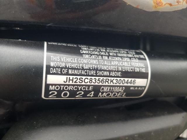 2024 HONDA CMX1100 T JH2SC8356RK300446