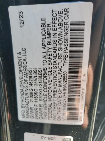2024 HONDA ACCORD HYBRID SPORT 1HGCY2F51RA028550