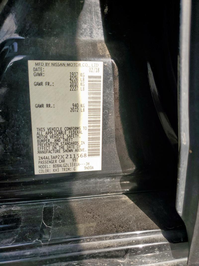 2018 NISSAN ALTIMA 2.5 - 1N4AL3AP2JC211568