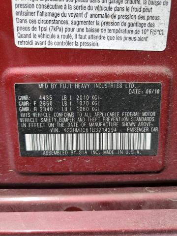 2011 SUBARU LEGACY 2.5 - 4S3BMBC61B3214294