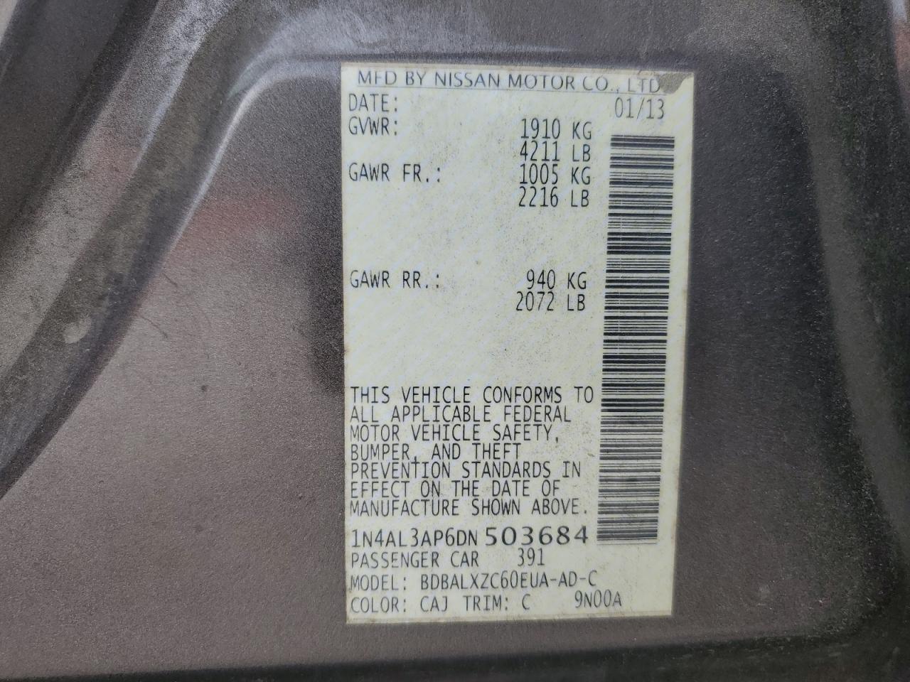 Nissan Altima 2.5 2013