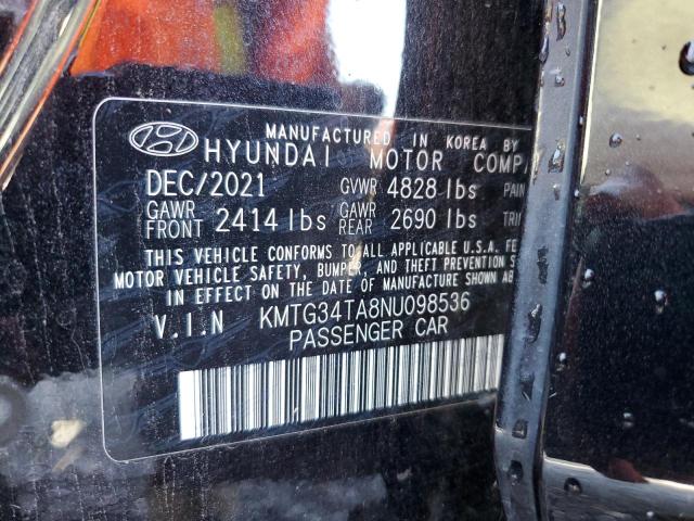 2022 GENESIS G70 BASE KMTG34TA8NU098536