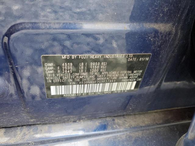 2016 SUBARU LEGACY 2.5 - 4S3BNAN62G3037993
