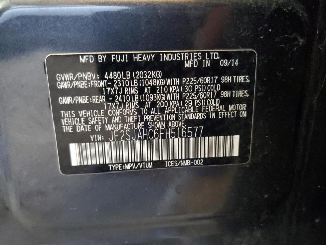 2015 SUBARU FORESTER 2.5I LIMITED JF2SJAHC6FH516577