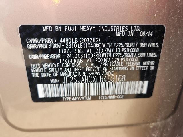2015 SUBARU FORESTER 2 JF2SJAHCXFH459168