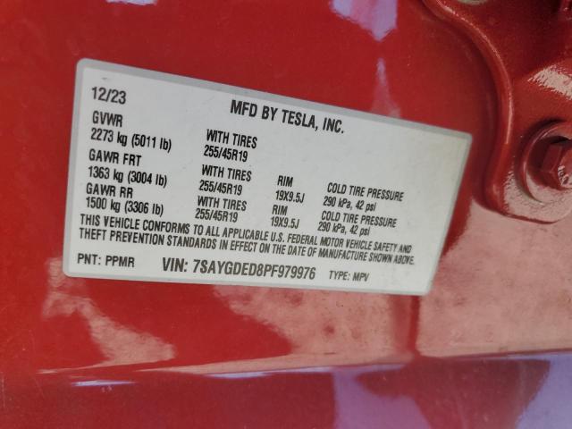 2023 TESLA MODEL Y 7SAYGDED8PF979976