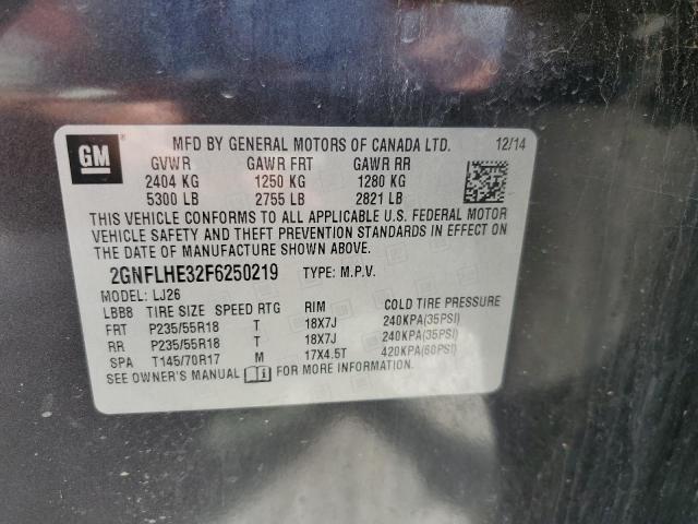 2015 CHEVROLET EQUINOX LT - 2GNFLHE32F6250219
