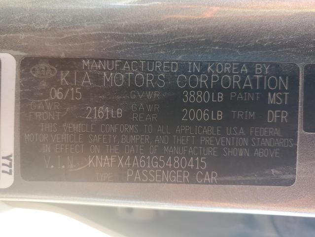 2016 KIA FORTE LX KNAFX4A61G5480415