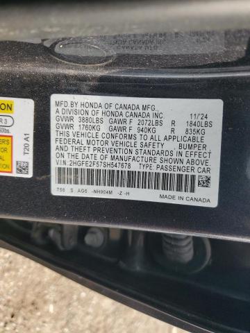 2025 HONDA CIVIC SPOR - 2HGFE2F57SH547678