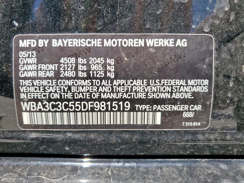 2013 BMW 320 I XDRI - WBA3C3C55DF981519