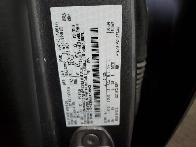 2021 FORD ESCAPE SEL 1FMCU9H63MUA63943