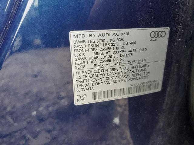 2015 AUDI Q7 PREMIUM PLUS WA1LGAFEXFD018437