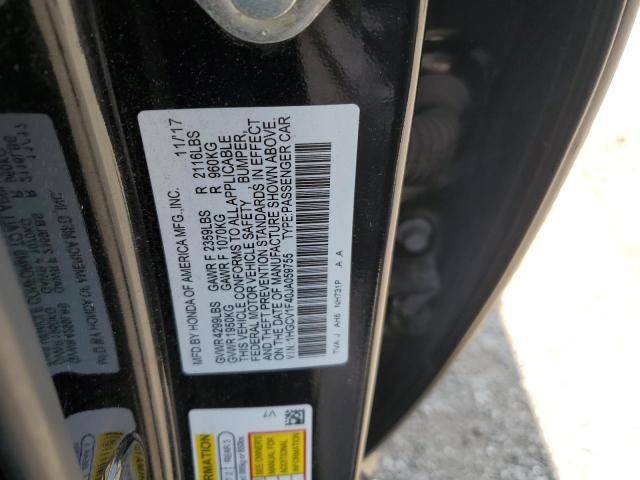 2018 HONDA ACCORD EX 1HGCV1F40JA059755