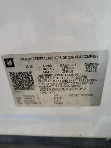 2019 CHEVROLET EQUINOX LT 2GNAXKEV6K6202052