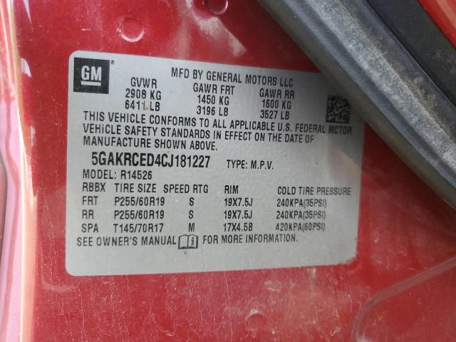 2012 BUICK ENCLAVE - 5GAKRCED4CJ181227