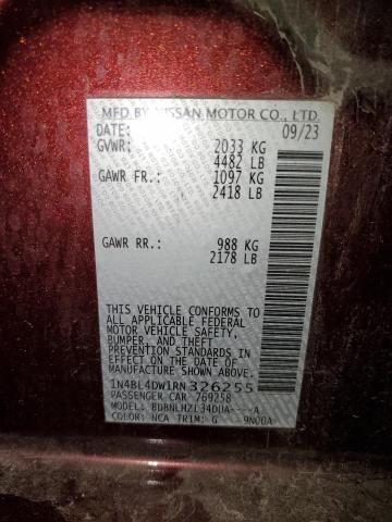 2024 NISSAN ALTIMA SV 1N4BL4DW1RN326255