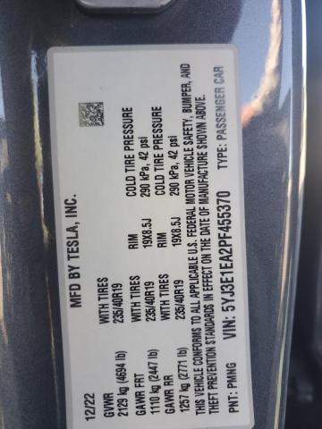 2023 TESLA MODEL 3 5YJ3E1EA2PF455370