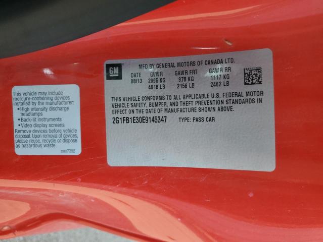 2014 CHEVROLET CAMARO LT - 2G1FB1E30E9145347