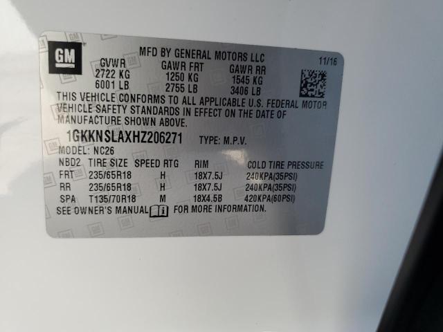 2017 GMC ACADIA SLE - 1GKKNSLAXHZ206271