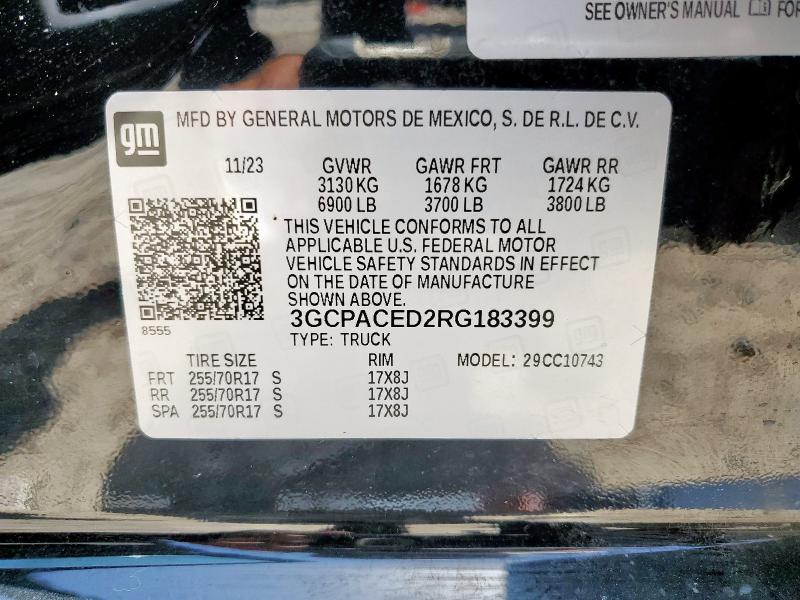 2024 CHEVROLET SILVERADO - 3GCPACED2RG183399