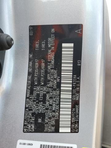 2017 TOYOTA SIENNA LE - 5TDKZ3DC1HS831861
