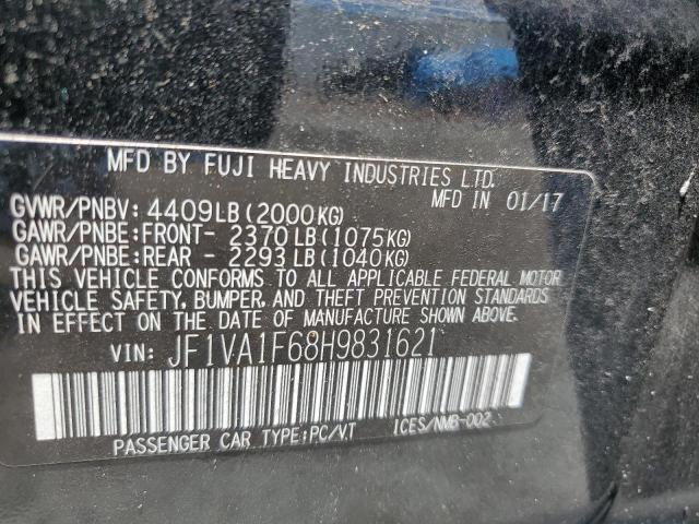 2017 SUBARU WRX PREMIU JF1VA1F68H9831621