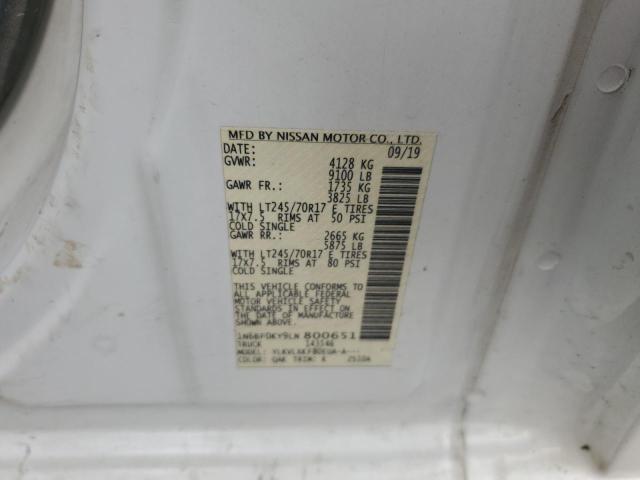 2020 NISSAN NV 2500 S 1N6BF0KY9LN800651