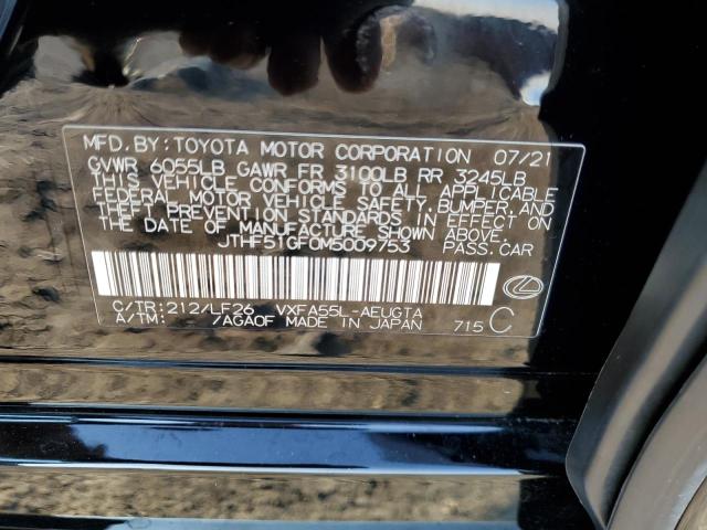 2021 LEXUS LS 500 BAS JTHF51GF0M5009753