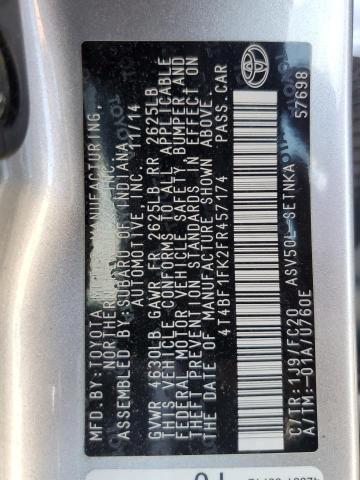 2015 TOYOTA CAMRY LE 4T4BF1FK2FR457174