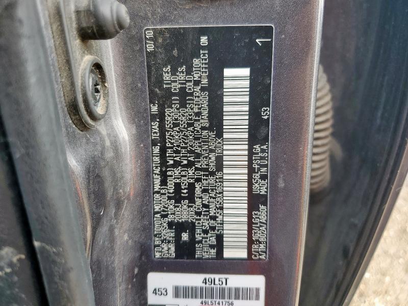 2011 TOYOTA TUNDRA CRE - 5TFHW5F15BX169116