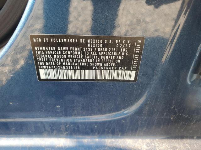 2017 VOLKSWAGEN JETTA S - 3VW2B7AJ2HM335186