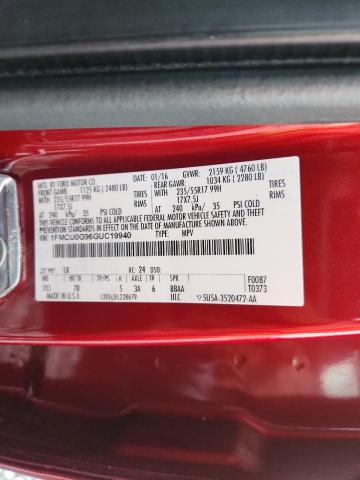 2016 FORD ESCAPE SE - 1FMCU0G96GUC19940