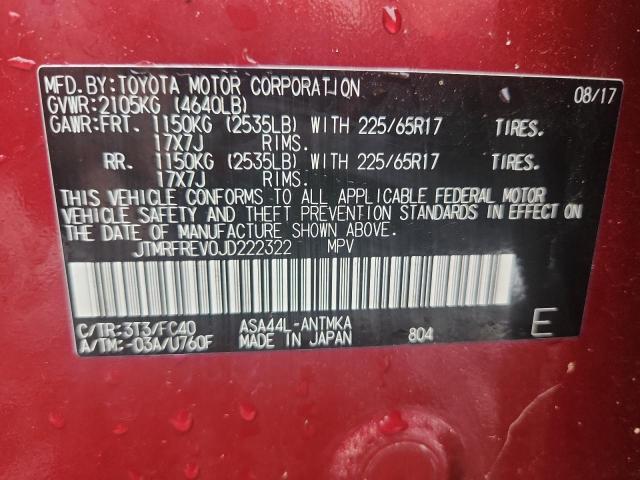 2018 TOYOTA RAV4 ADVEN JTMRFREV0JD222322