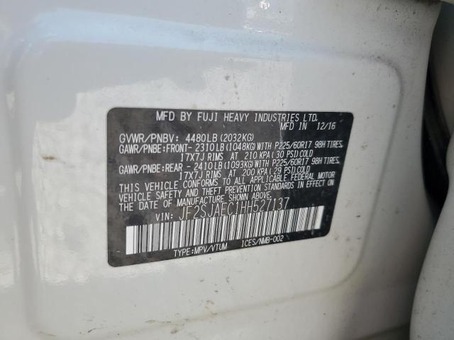 2017 SUBARU FORESTER 2 - JF2SJAEC1HH527137