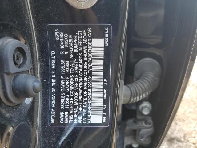 2018 HONDA CIVIC SPOR - SHHFK7G40JU226031